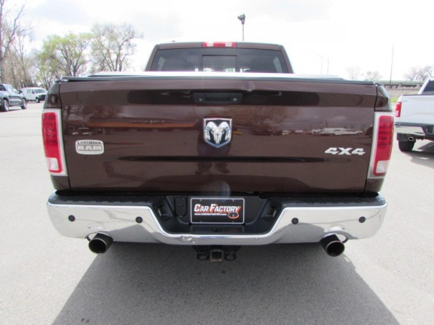 2013 Western Brown /Cattle Tan Leather RAM 1500 Laramie Longhorn (1C6RR7PT9DS) with an 5.7 Hemi V8 engine engine, 8 speed automatic transmission, located at 4562 State Avenue, Billings, MT, 59101, (406) 896-9833, 45.769516, -108.526772 - 2013 RAM 1500 Laramie Longhorn Edition Crew Cab SWB 4WD - Extremely clean! 5.7L V8 OHV 16V Engine - 8 speed automatic transmission - 4WD - 163,381 miles - local trade in - extremely clean Longhorn Edition - climate control - air conditioning - tilt wheel - cruise control - Alpine touchscreen audio - Photo#2